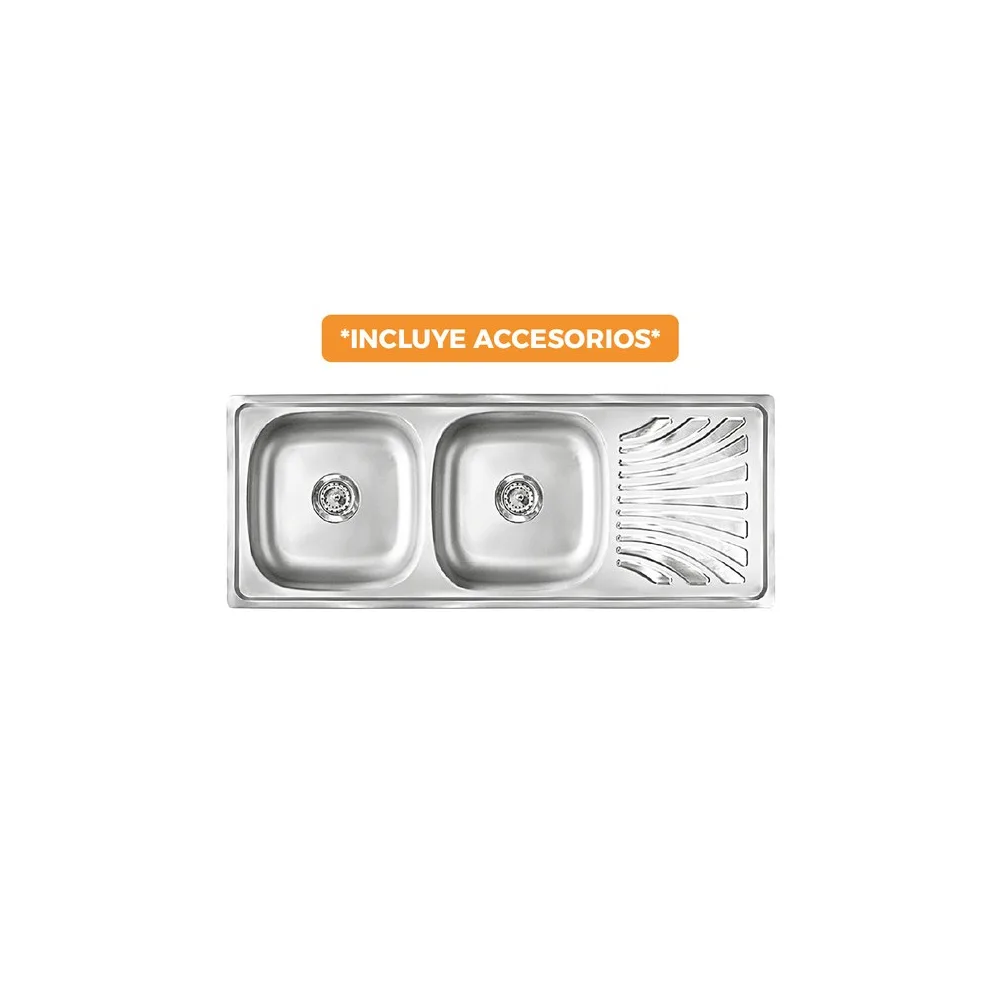 Lavadero ace inox d/poza c/escurri 1.20X50 (JW12050PA) Fratelli (l)