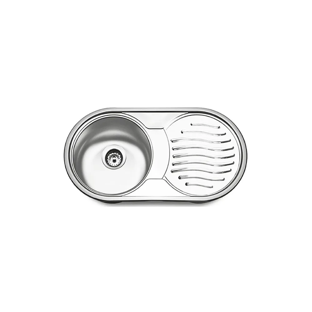 Lavadero acero inox. semidueto c/escu ND85X45 b Fratelli