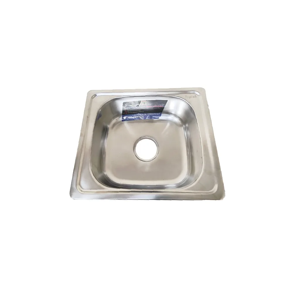 LP-4640 lavadero premium (p) acero inox. (cr) 46X40X18 cm. Fratelli