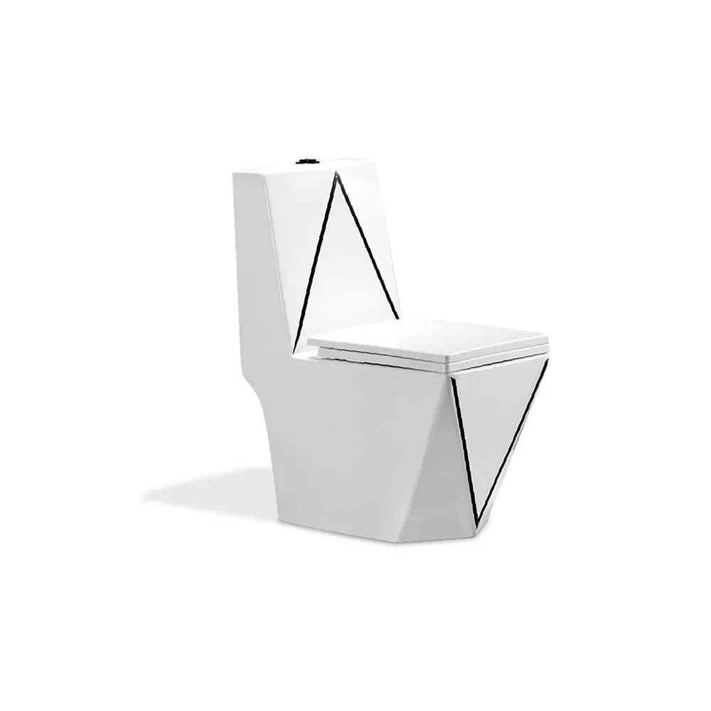 Inodoro one piece titan cuadrada + tapa asiento y acces. blanco (695X375X750) - Fratelli premium (70X40X78) Fratelli