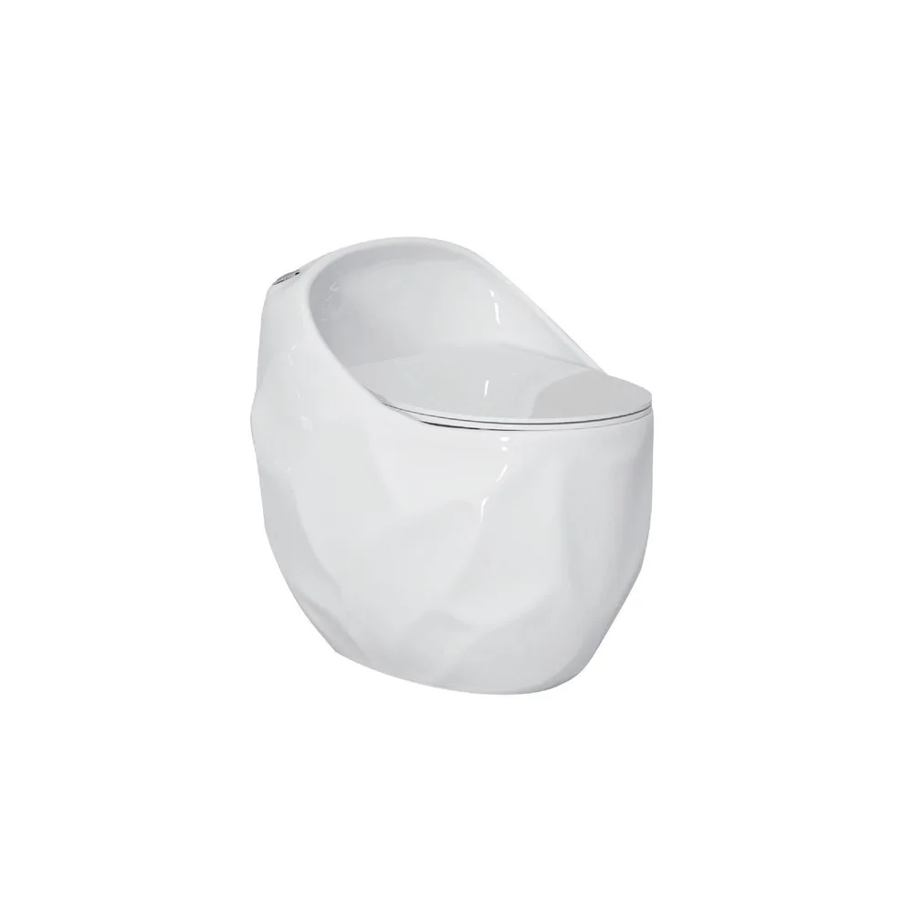 Inodoro one piece rocoso gaia + tapa asiento y acces. blanco (670X470X625) - Fratelli premium