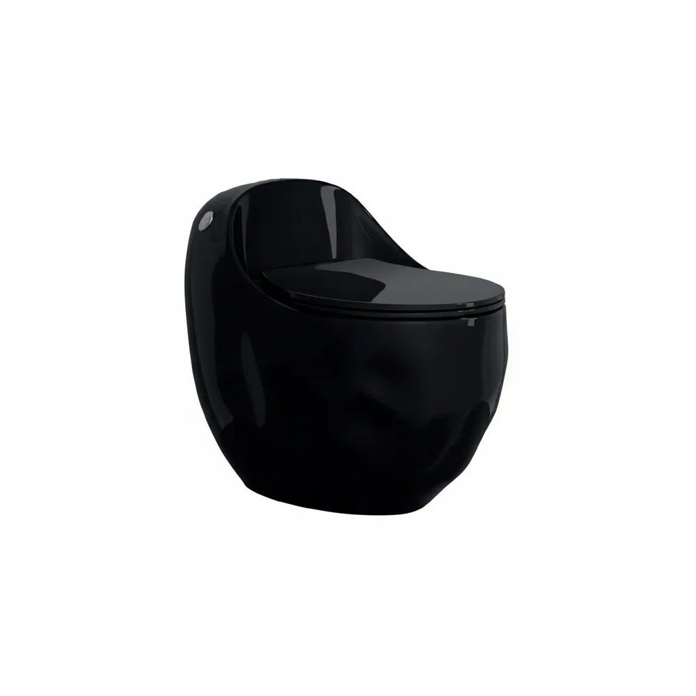Inodoro one piece rocoso gaia + tapa asiento y acces. negro