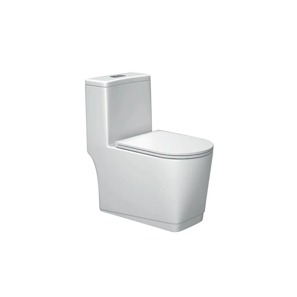 Inodoro one piece tn cuadrada + tapa asiento y acces. blanco (695X375X750) - Fratelli premium