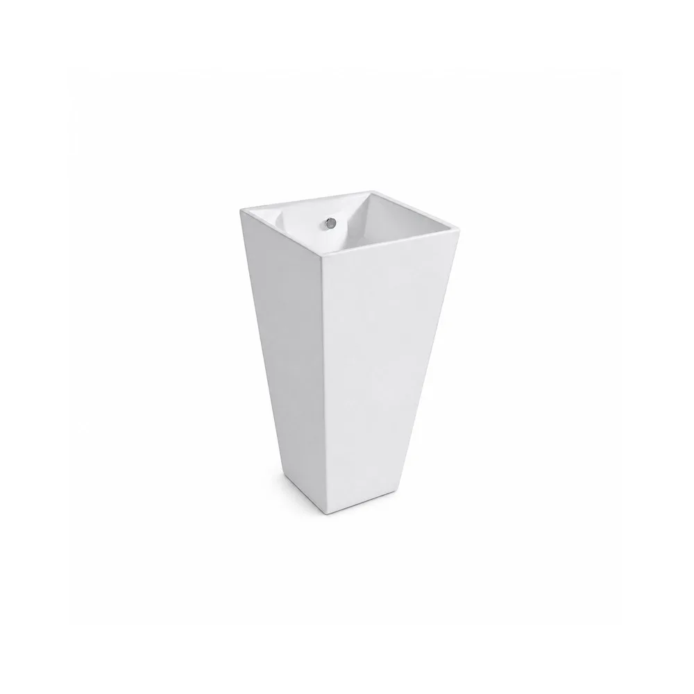 Lavatorio pedestal irs minimalista blanco (470X470X830) - Fratelli premium