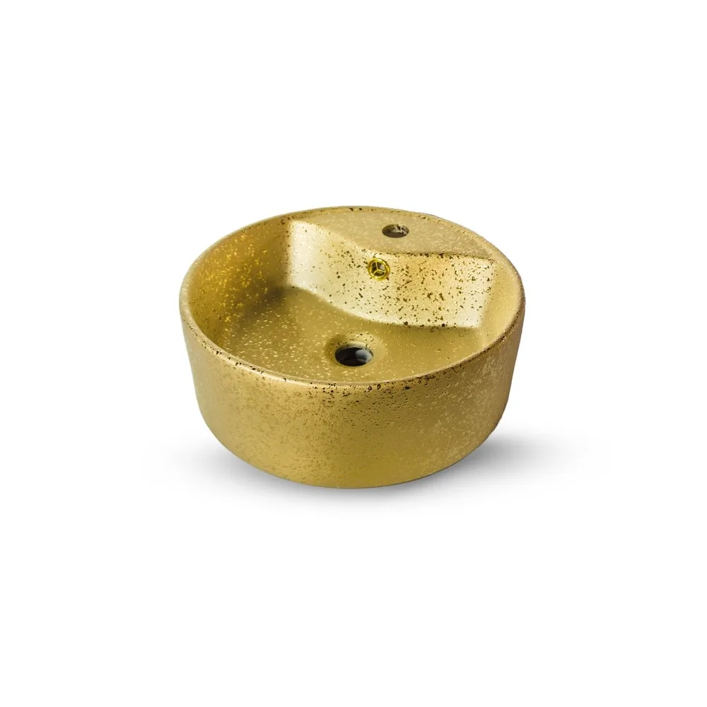 Bowl loza (515) mod. circular dorado texturado 40X40X14 - Fratelli