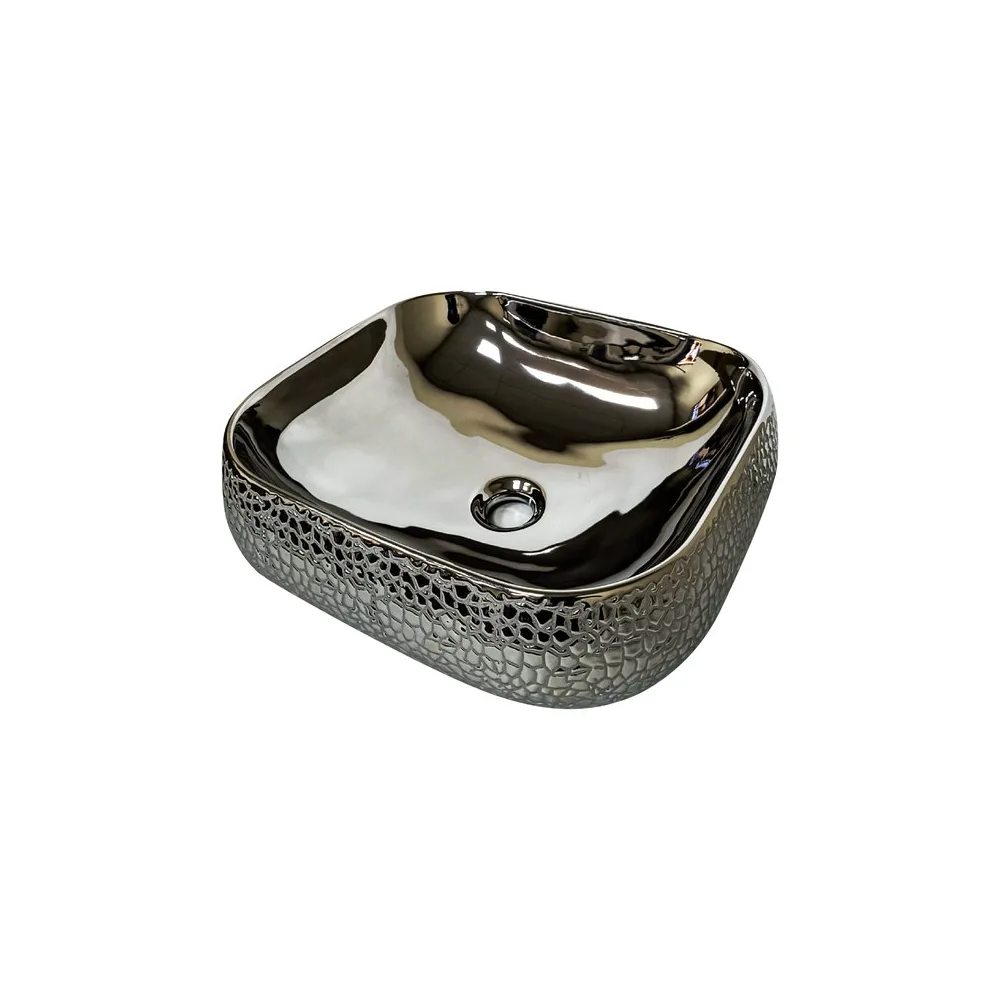Bowl loza (160-RG) mod.cuadrado plateado 44X40X15 - Fratelli