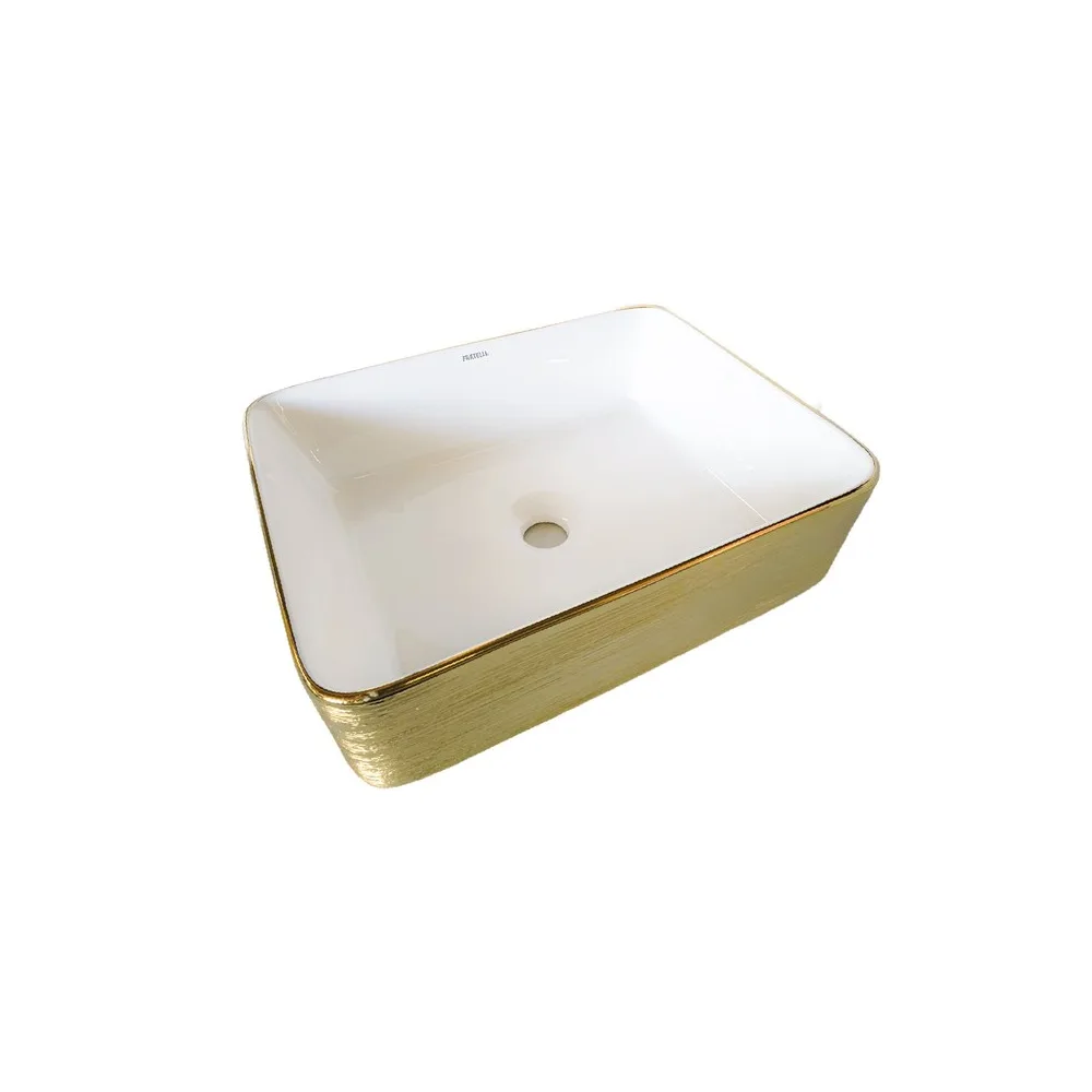 Bowl loza (027/027D) mod. cuadrado dorado texturado 48X37X13 -
