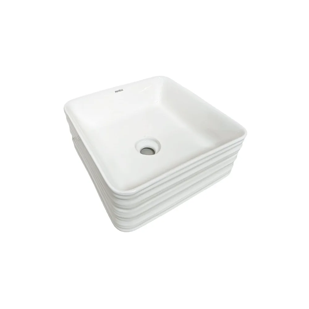 Bowl loza (423) mod. cuadrado blanco 39X39X15.5 - Fratelli