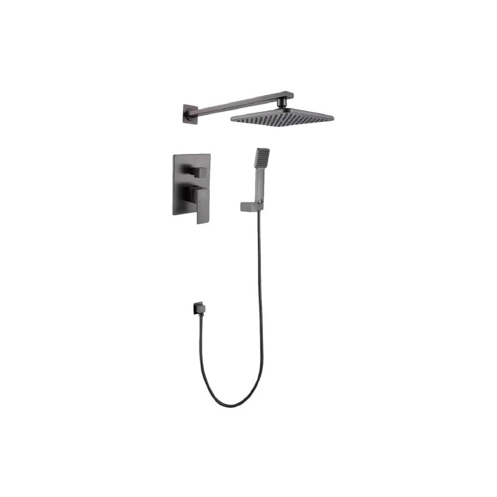 Mezcladora monoc. miniml. p/ducha-tina C/TELF.-6004 sands 1 bronce gun grey- Fratelli premium