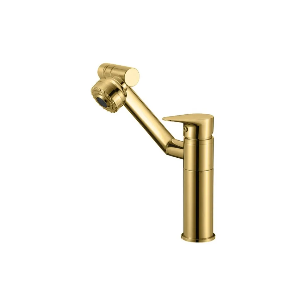 Mezcladora giratoria p/lavatorio aurora C/2 funciones -gold -bronce bronce -Fratelli