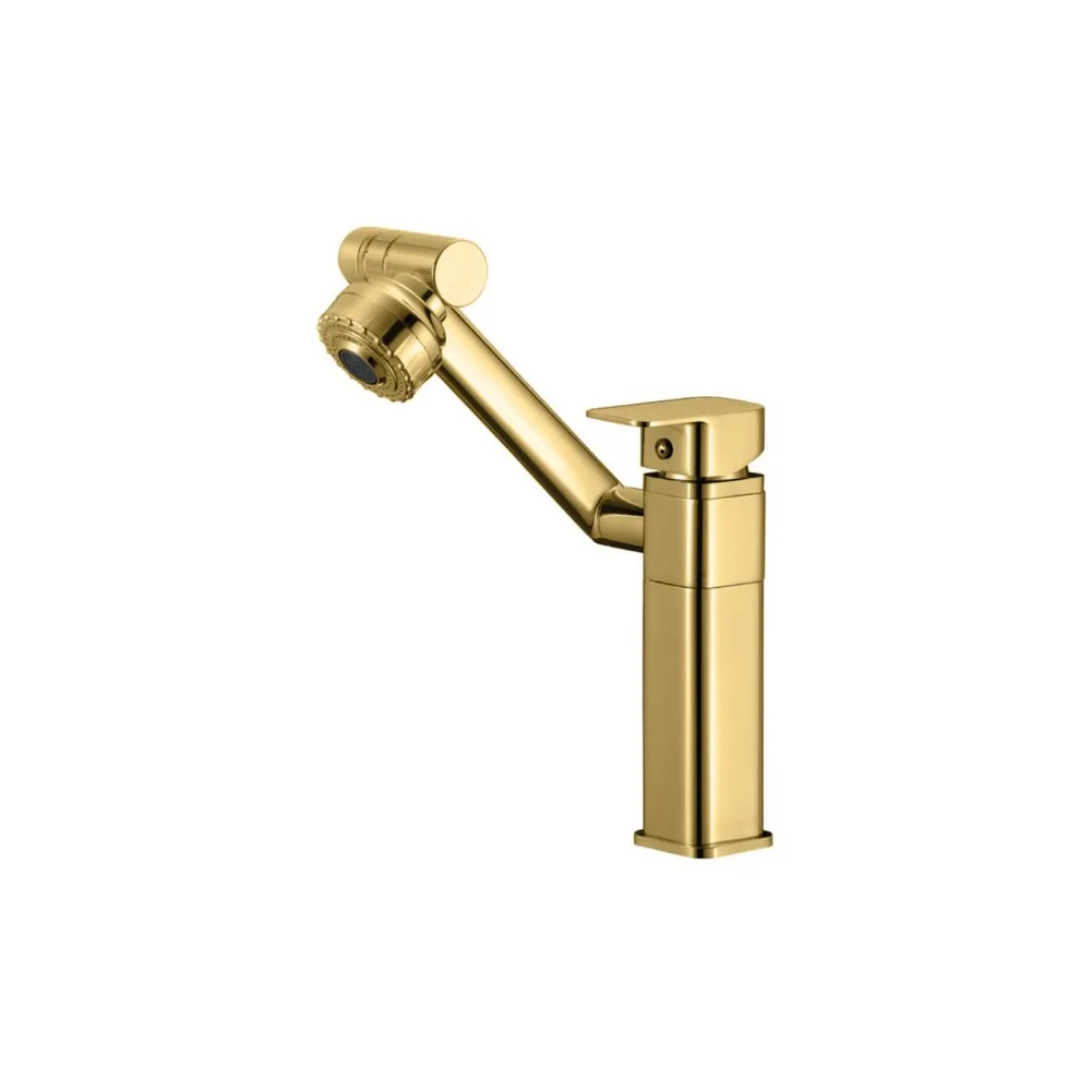 Mezcladora giratoria p/lavatorio nrva C/2 funciones - gold -bronce - Fratelli