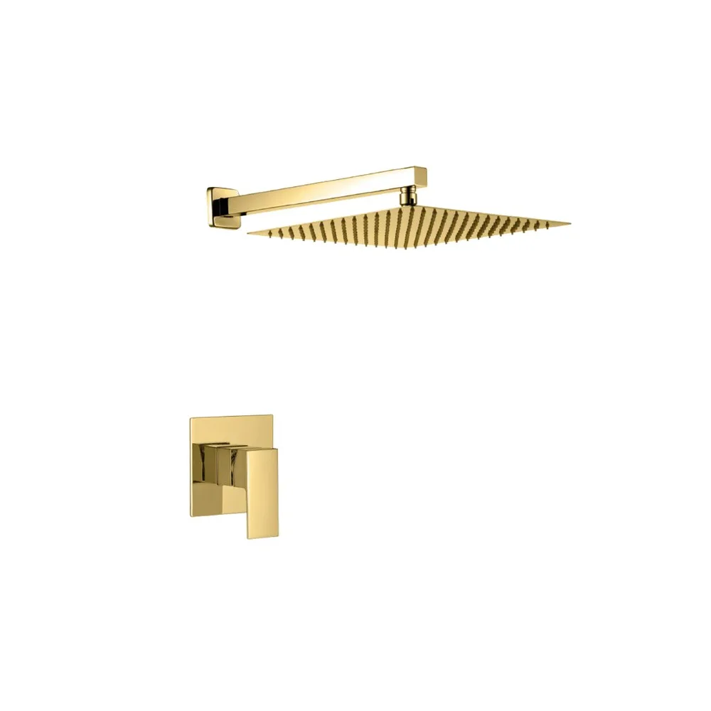 Mezcladora monoc. miniml.c/cabeza de ducha FS002 sands bronce gold black -Fratelli
