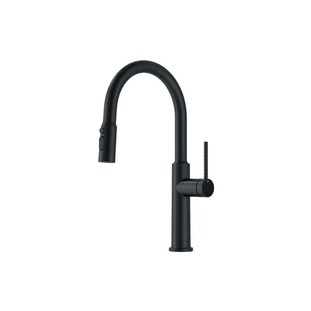 Mezcladora monoc. p/cocina al mueble Extraible marisol C/3 funciones sus 304 black - Fratelli premium