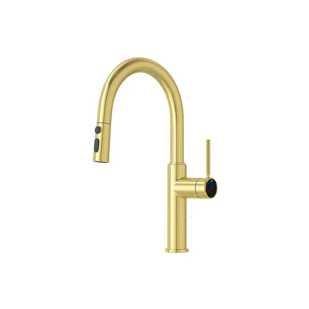 Mezcladora monoc. p/cocina al mueble Extraible marisol C/3 funciones sus 304 gold - Fratelli premium