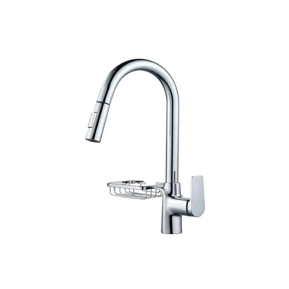 Mezcladora monoc. p/cocina al mueble Extraible miami c/jabonera C/2 funciones bronce cromado - Fratelli premium