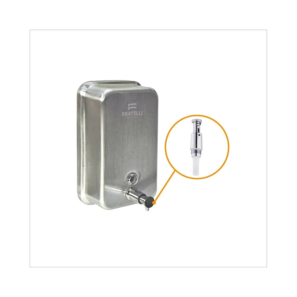 Dispensador de jabon liquido d/acero satinado 304 MC-8614 (1000 ml) Fratelli