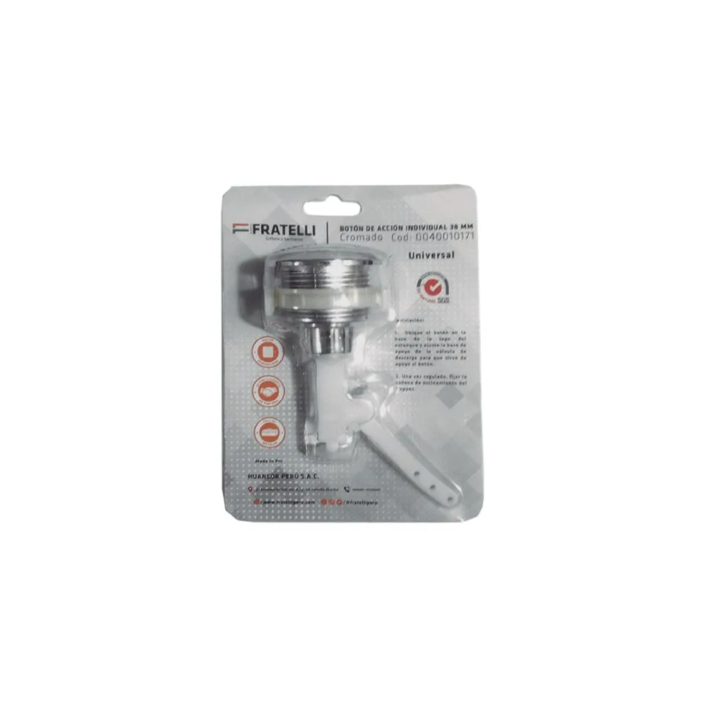 Acc. Botón pulsador simple 38 mm Universal Fratelli