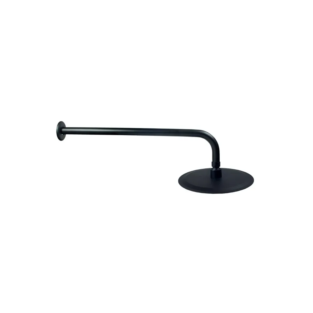 Cabeza d/ducha redonda 6" acero 304 c/brazo de 40 cm black - Fratelli