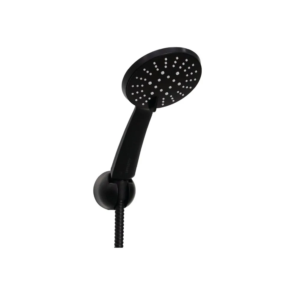 Ducha Teléfono black con 3 funciones GN9020B c/mang reforzada. Fratelli