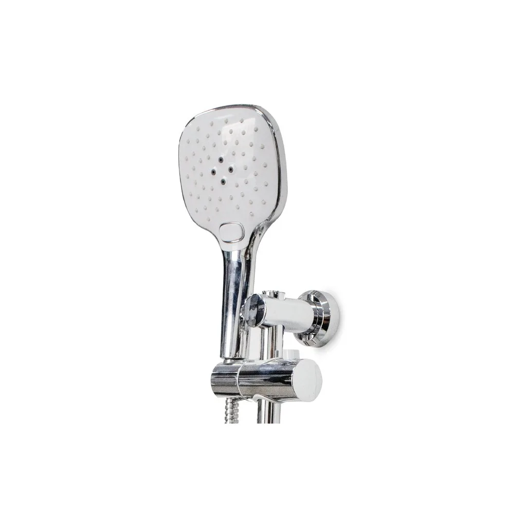 Ducha Teléfono cromada con 3 funciones S516 con barra regulable mang. reforzada 1.80MT SS Fratelli 1.80MT SS - Fratelli