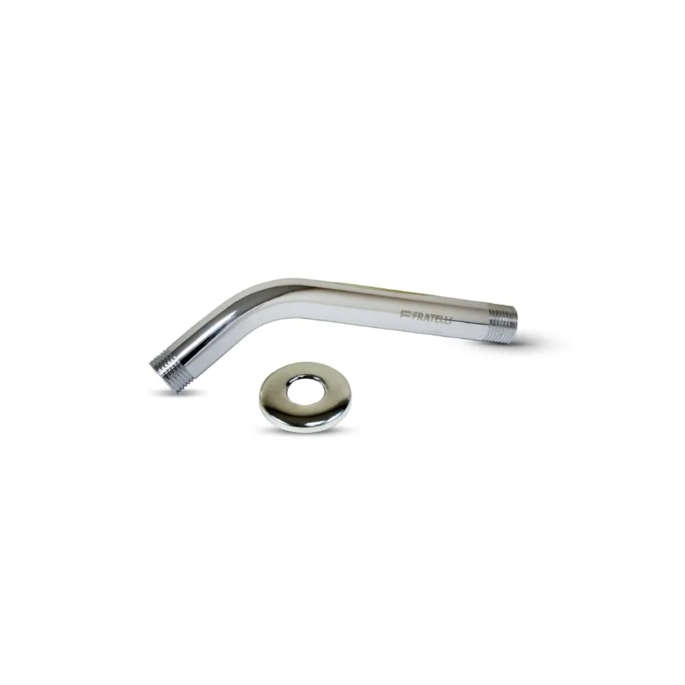 Brazo de ducha acero 16 cm c/canopla -Fratelli