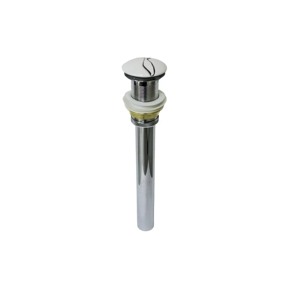 Desague push ceamico s/rebose p/bowl marmoleado blanco c/negro Fratelli
