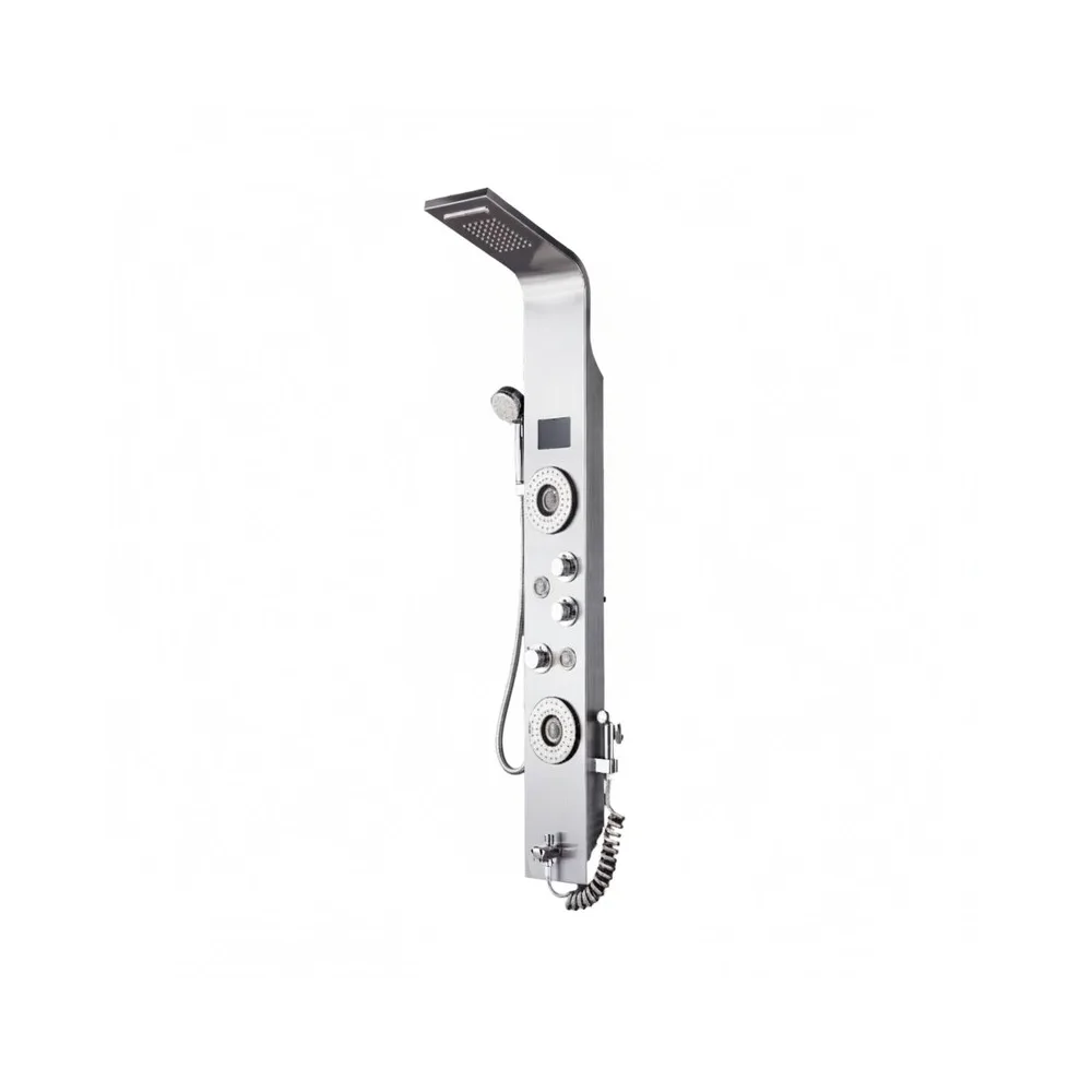 Panel de ducha acero inox. 304 c/LED y ducha bidet cromado 6668C -