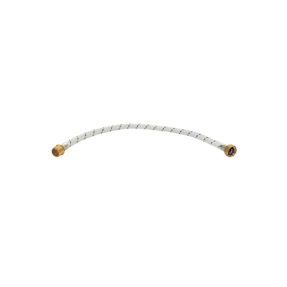 Tubo de Abasto 1/2¨"X 1/2" vinilo hose 40.CM metal (Fratelli)