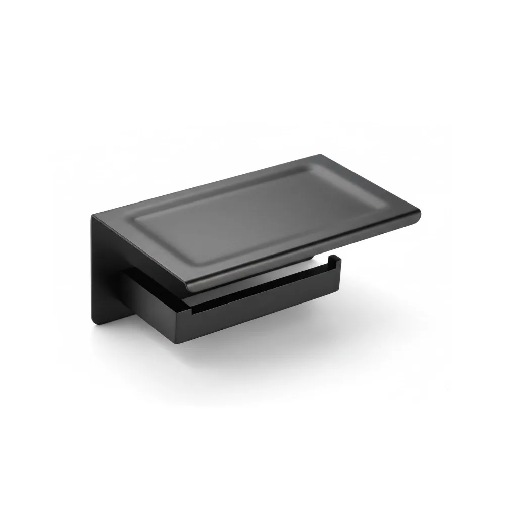 Papelera con holder celular F9200-3 miniml. SS 304 black -Fratelli premium
