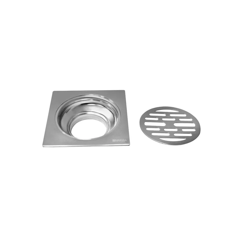Sumidero 4" cuadrada inox Espejo Vainsa