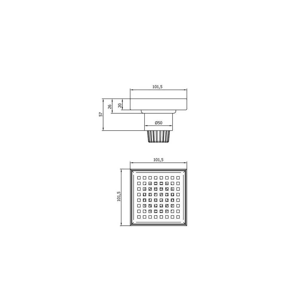 Sumidero 4" decorativo acero inox Vainsa