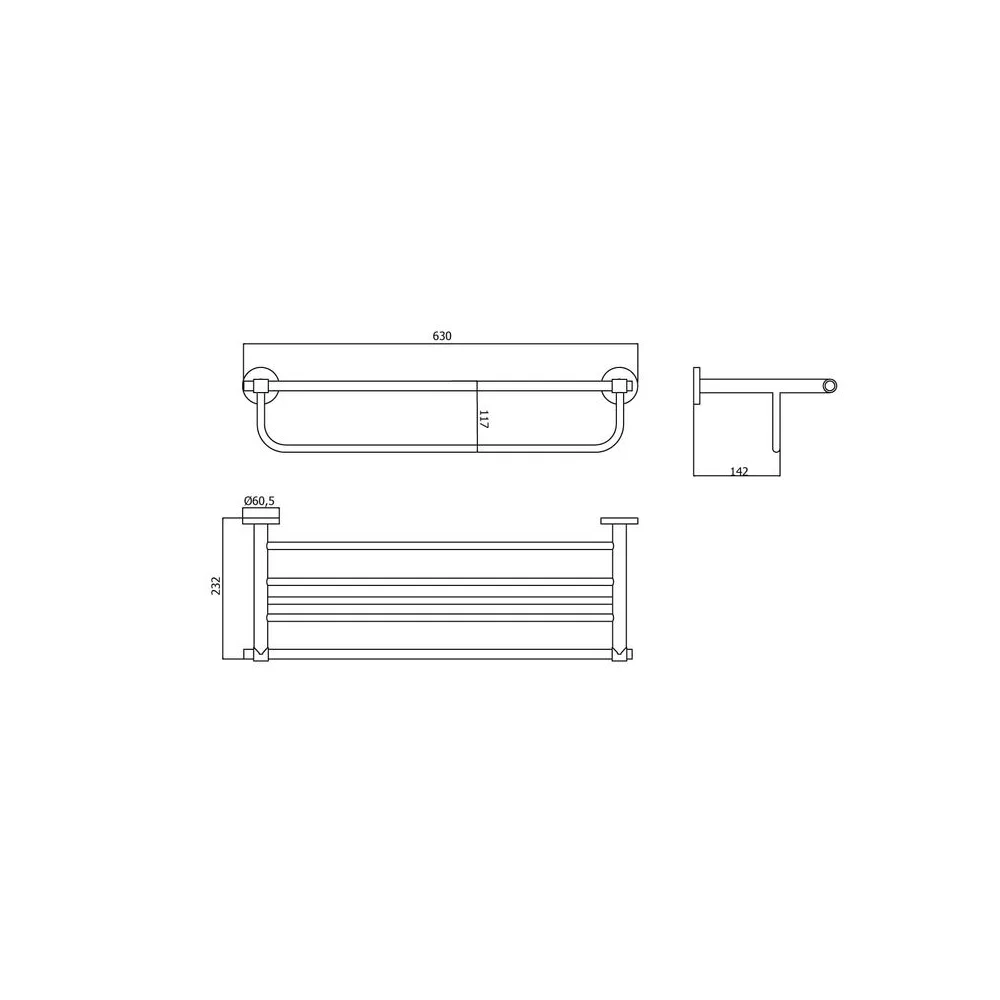 Toallero múltiple en acero inox Vainsa