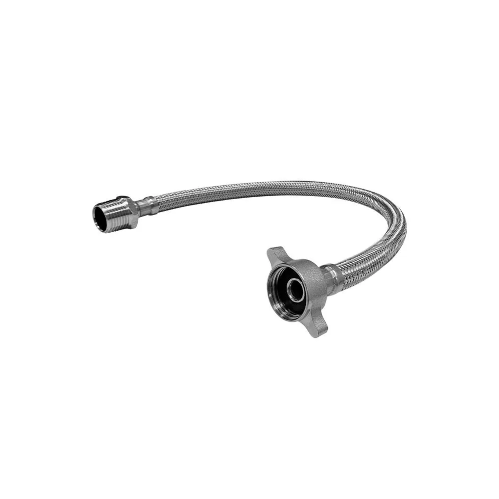 Tubo de Abasto para lavatorio acero Inoxidable 40cm Vainsa