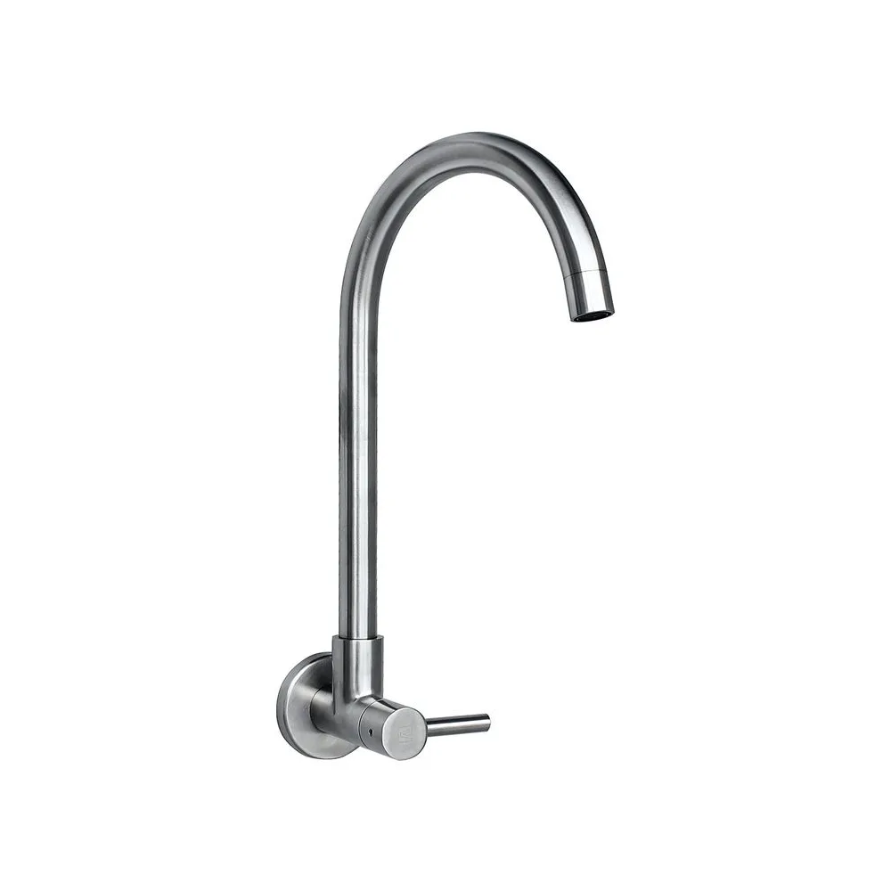Llave para lavadero a la pared en acero inox Vainsa