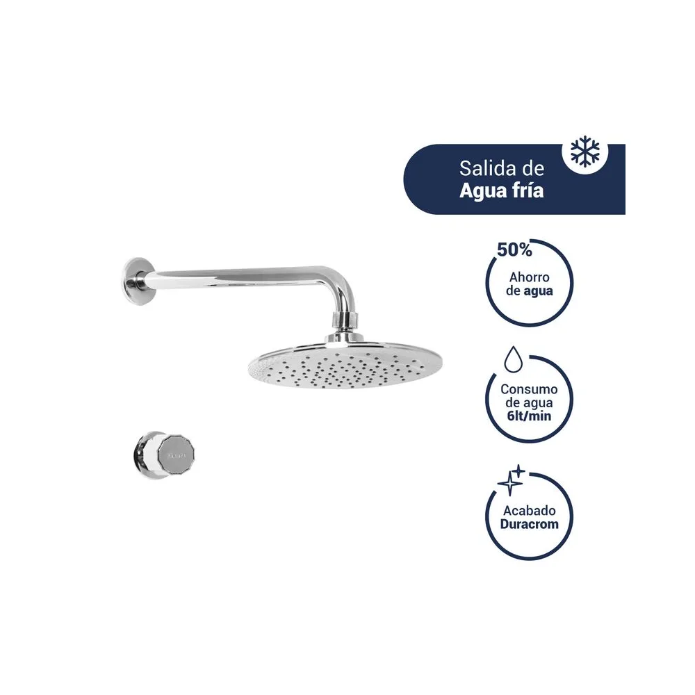 Llave de ducha con salida cromada Chaska Vainsa