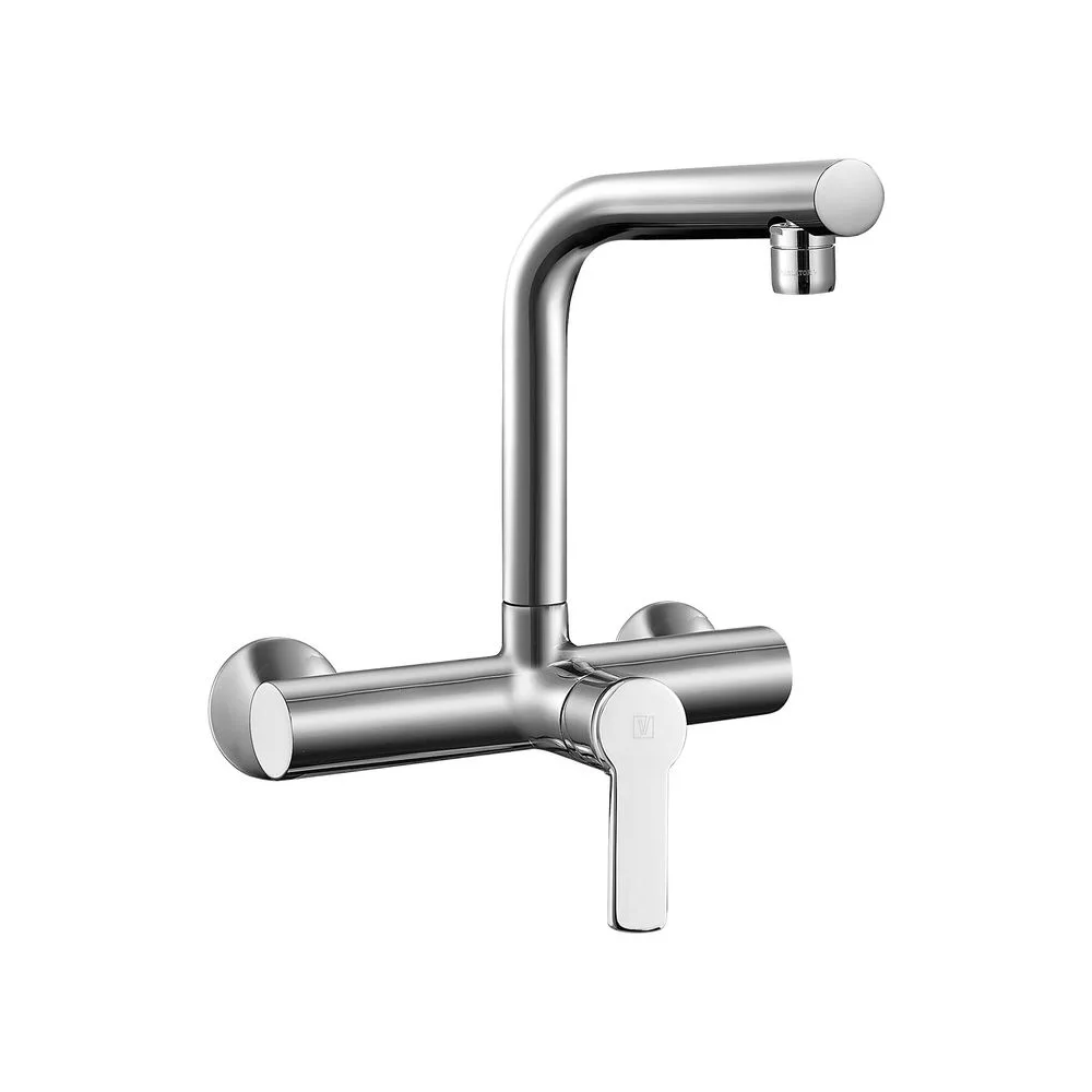 Grifería mezcladora monocomando lavadero pared Artic Vainsa