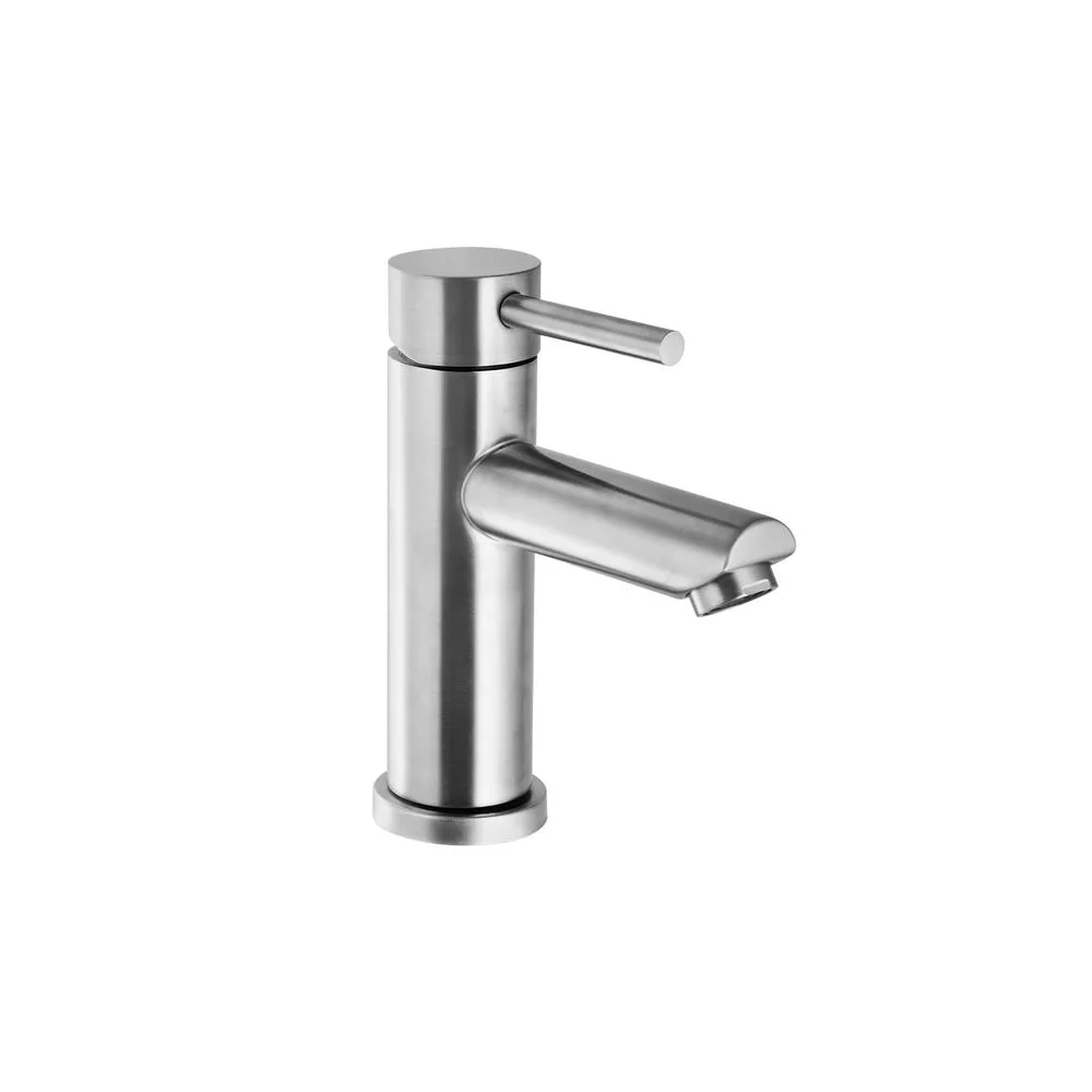 Monocomando para lavatorio baja en acero inox Vainsa