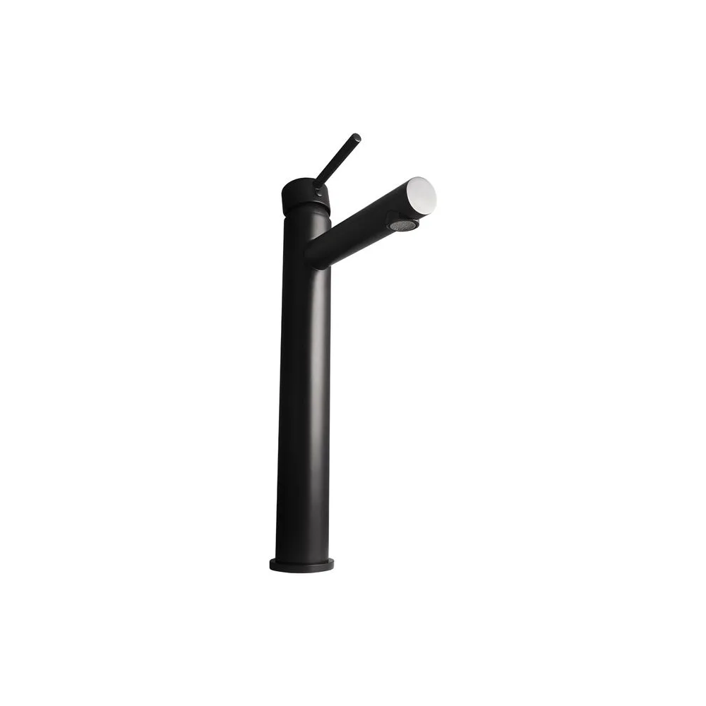 Monocomando para lavatorio alto lever black