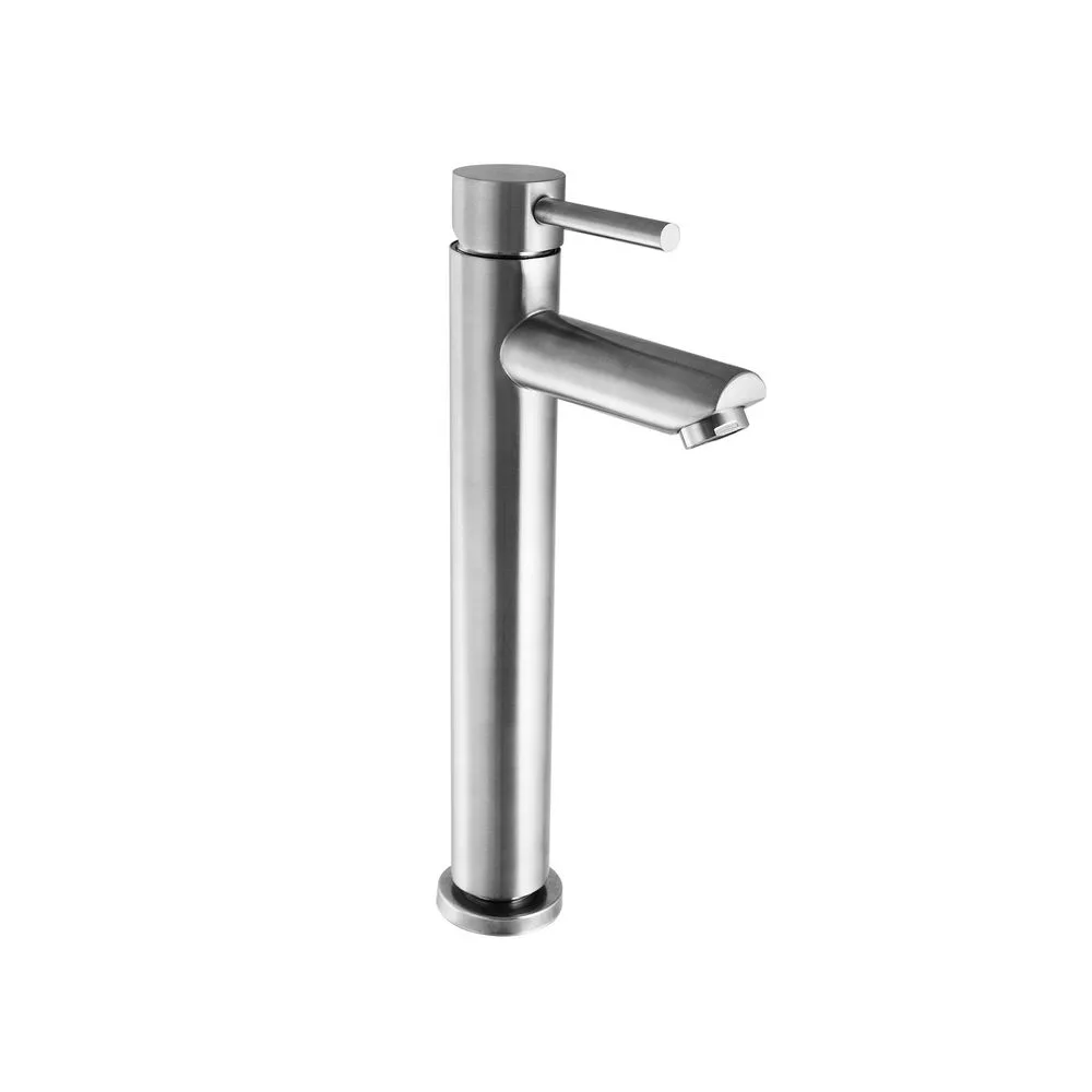 Monocomando para lavatorio alta en acero inox Vainsa
