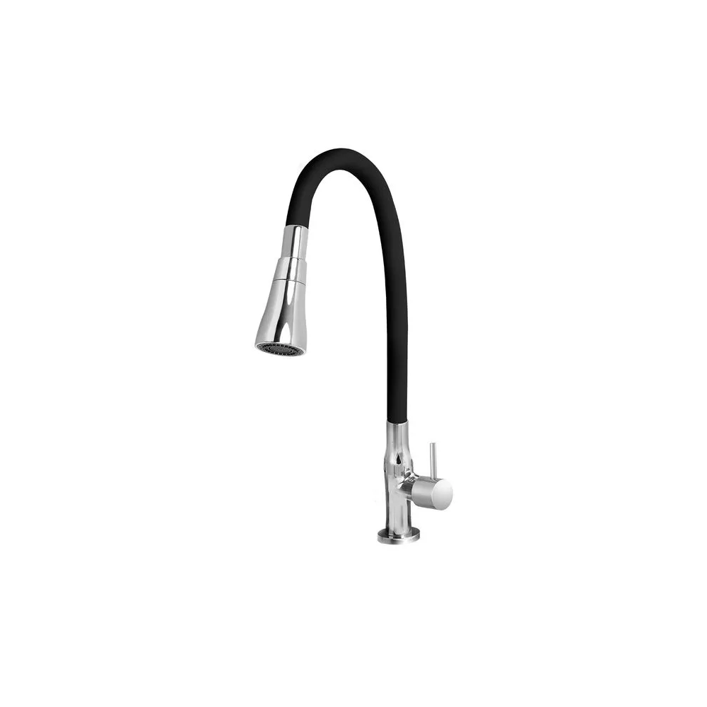 Llave para lavadero al mueble bali pico Flex negro Vainsa