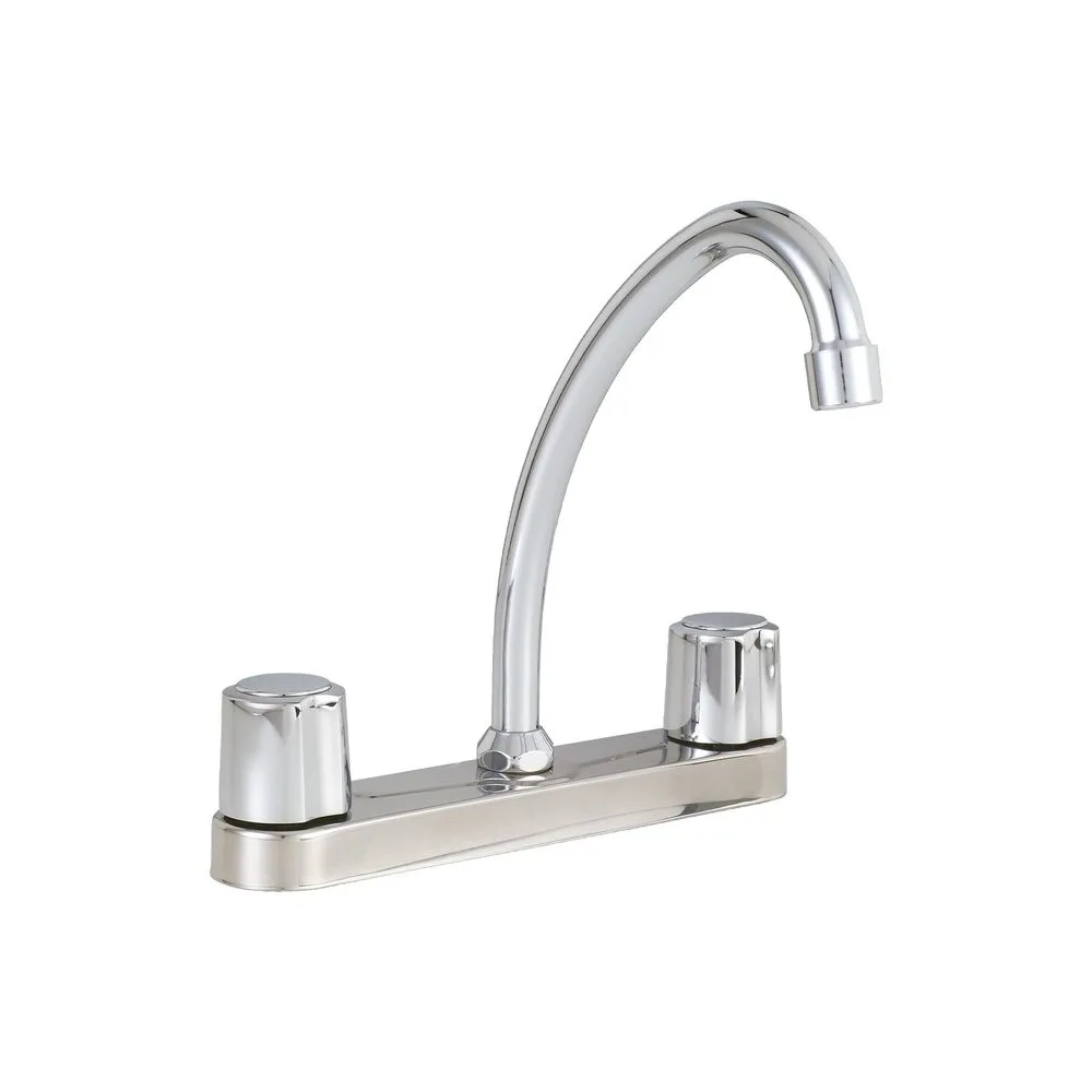 Mezcladora para lavadero al mueble Egeo pico "l" hecho en bronce Vainsa
