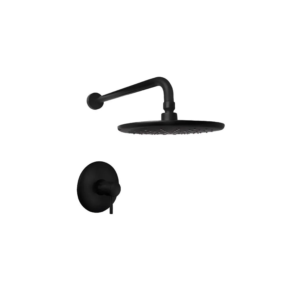 Grifería monocomando para ducha bali Vainsa - Color negro con salida redonda