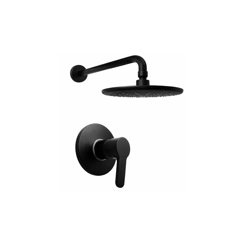Grifería ducha monocomando maui con salida Española black negro Vainsa