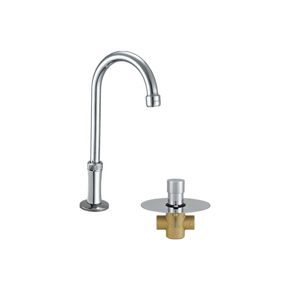 Llave de lavadero temporizada pico b 1/2" a bateria hecho en bronce Vainsa