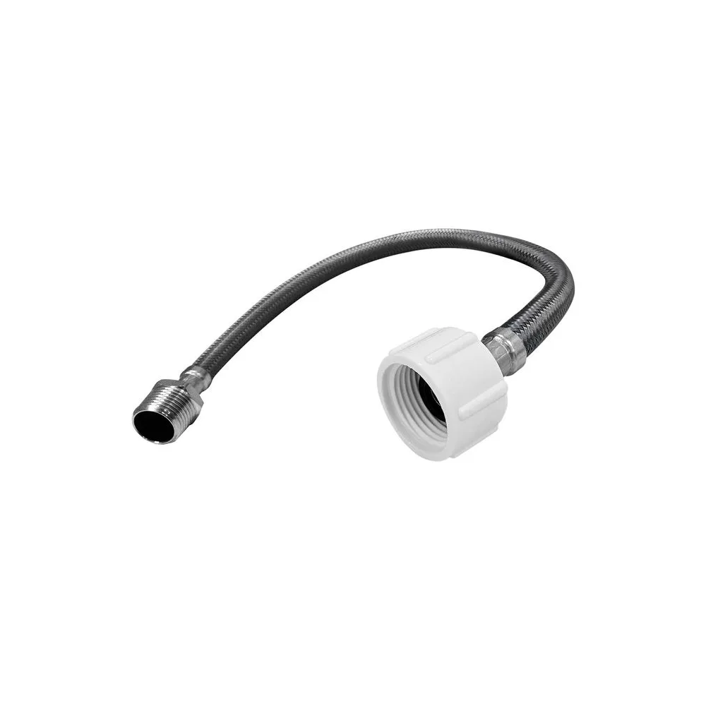 Tubo de Abasto acero Inoxidable y Nylon para inodoro 40 cm Italgrif