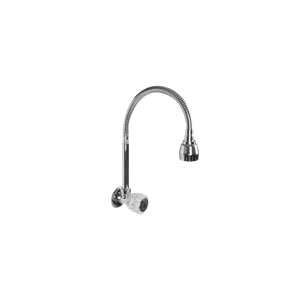 Llave lavadero pared pico flexible Galápagos Italgrif
