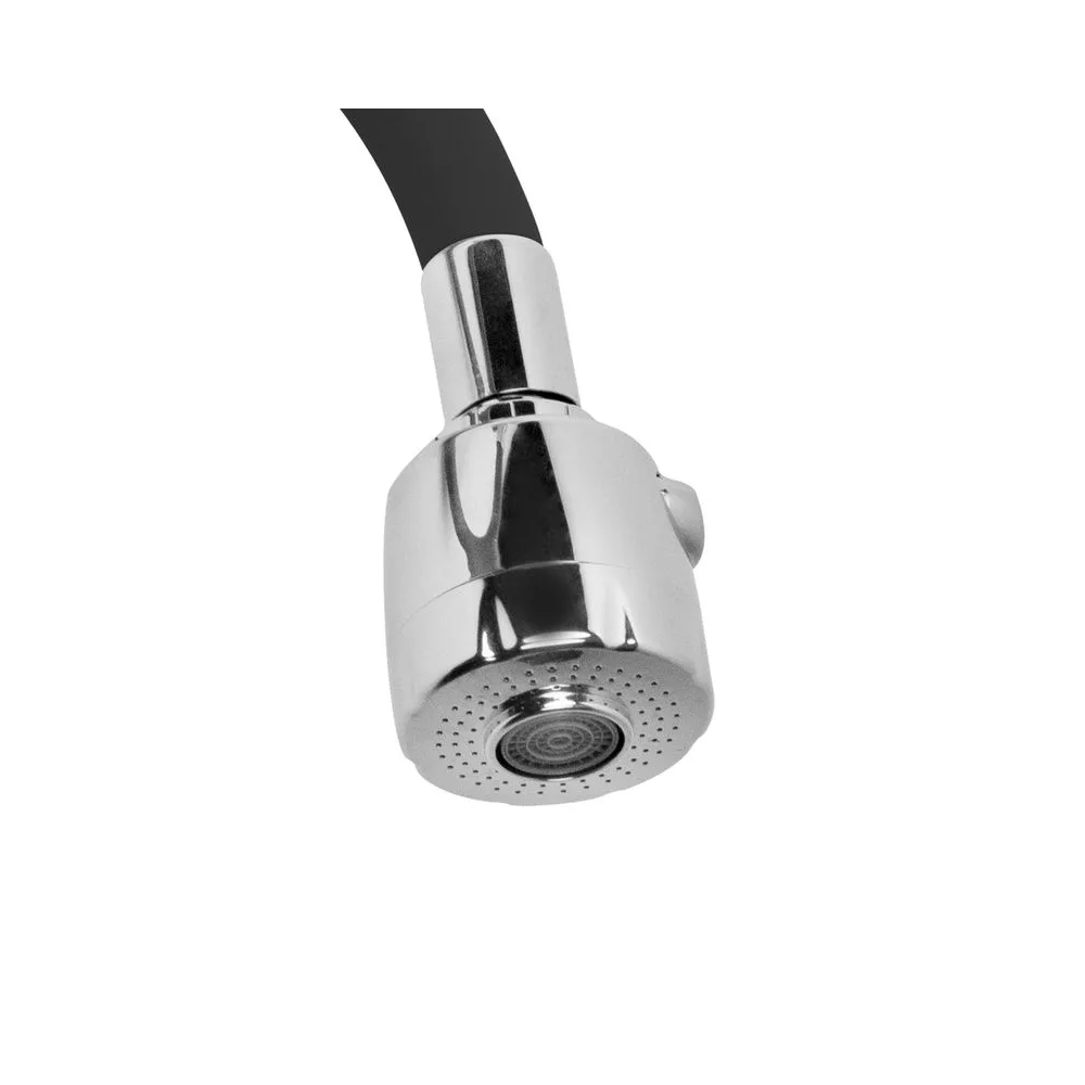 Llave de lavadero a la pared para cocina buzios lever, Color negro - Italgrif