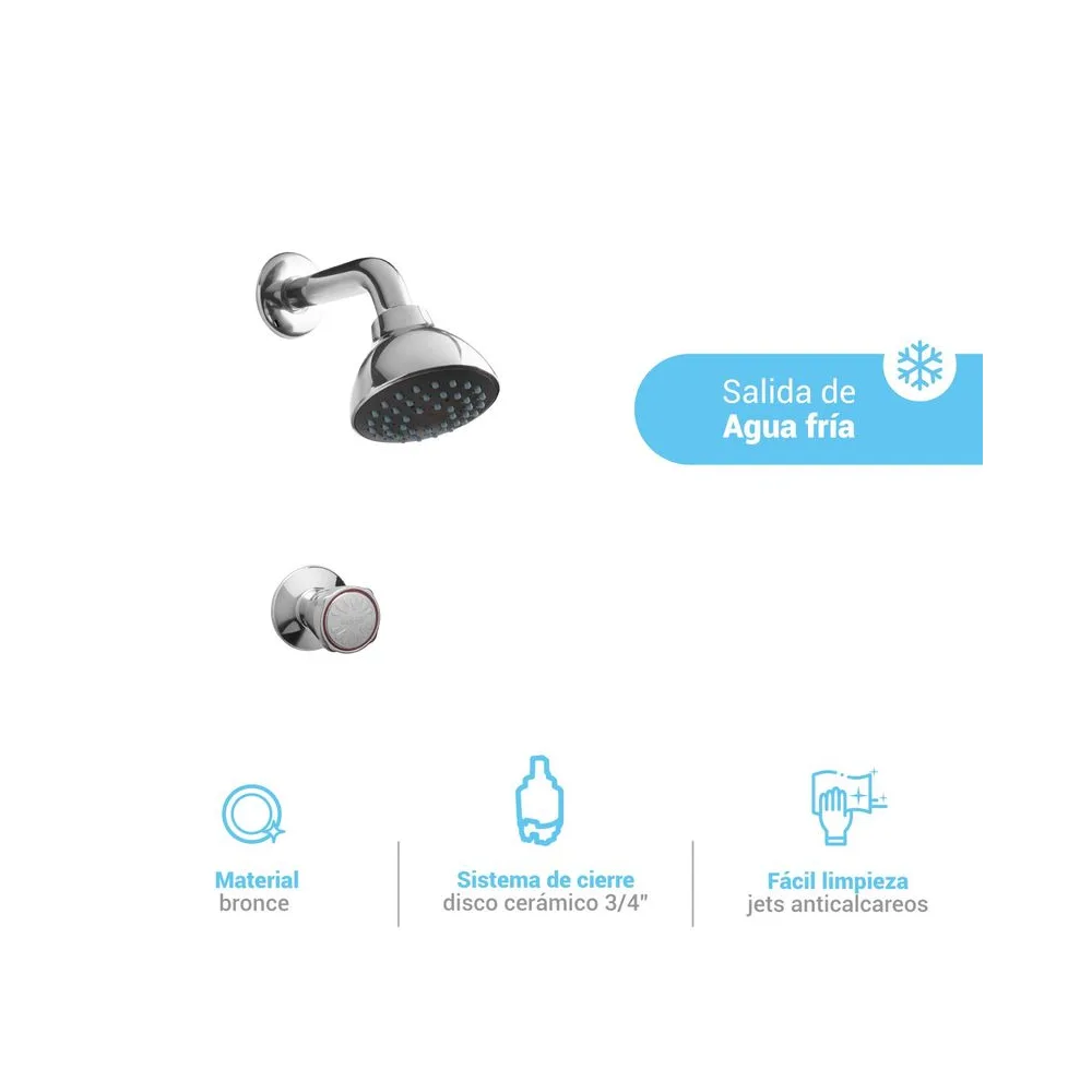 Llave de ducha Barú con salida de ducha buzios Light Italgrif