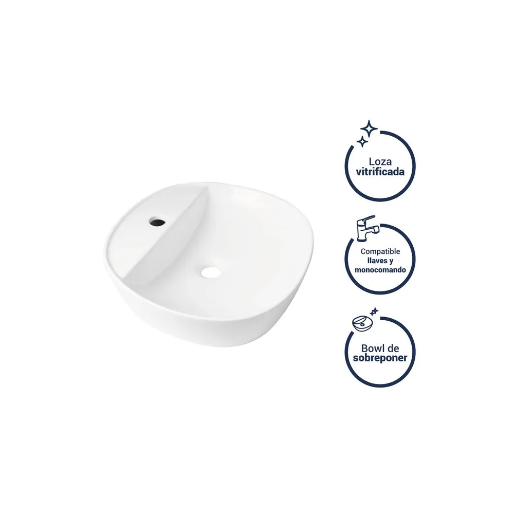 Bowl Aquarius blanco Vainsa
