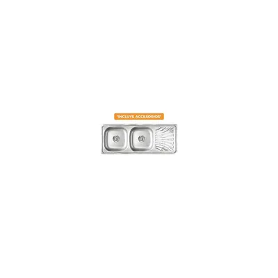 Lavadero ace inox d/poza c/escurri 1.20X50 (JW12050PA) Fratelli (l)